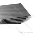 Plaque de fibre de carbone de coupe CNC 0.5-3.0mm pour FPV